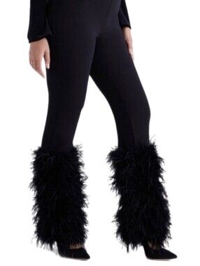 House Of Cb Nicolette Feather Trim Pants